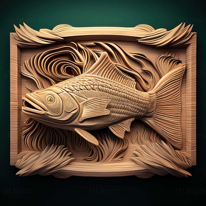 3D модель Риба пецілія з широкими плавцями (STL)